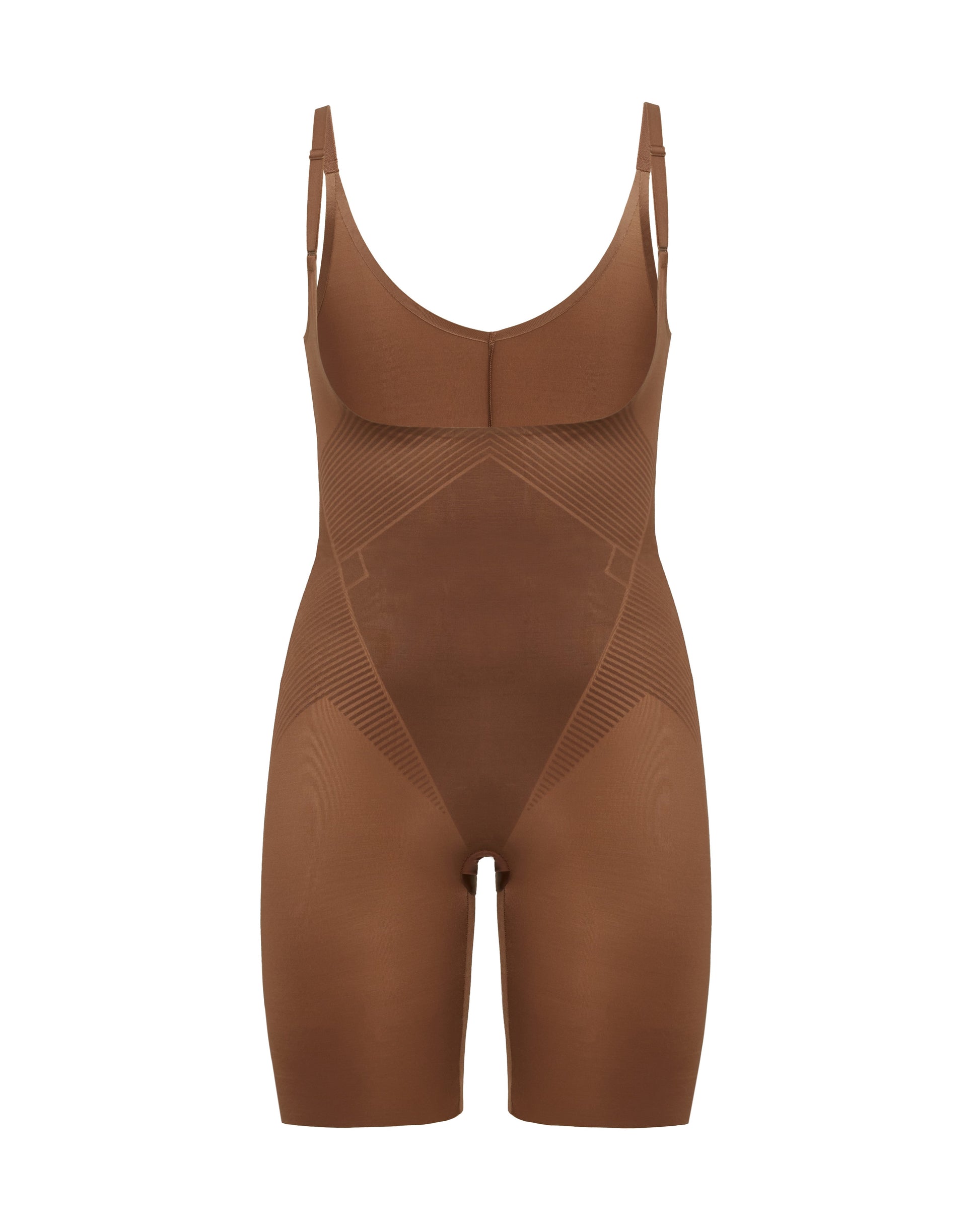 Invisible Open-Bust Mid-Thigh Bodysuit