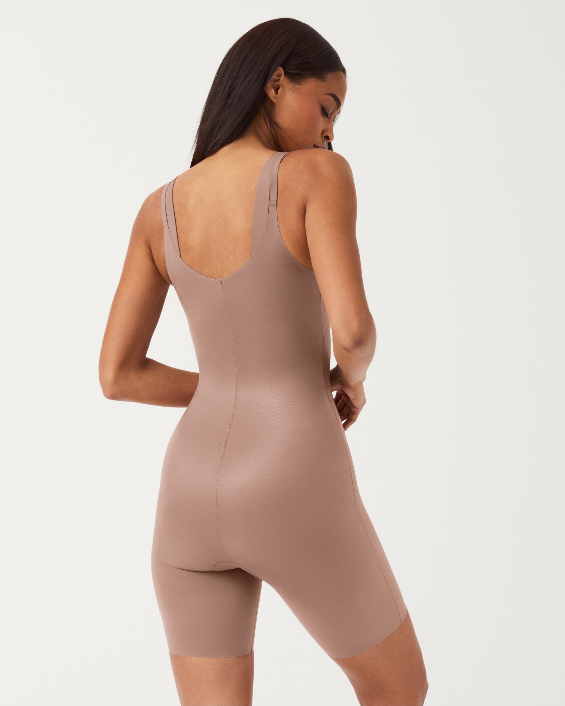 Invisible Open-Bust Mid-Thigh Bodysuit