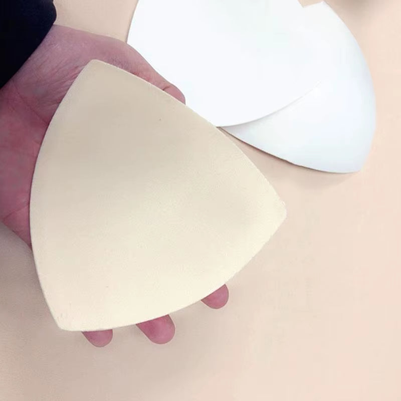 1Pair Bikini Bra Pad Triangle Cups Chest Push up Insert Foam Pads for Swimsuit Padding Accessories Removeable Enhancer Bra Pads