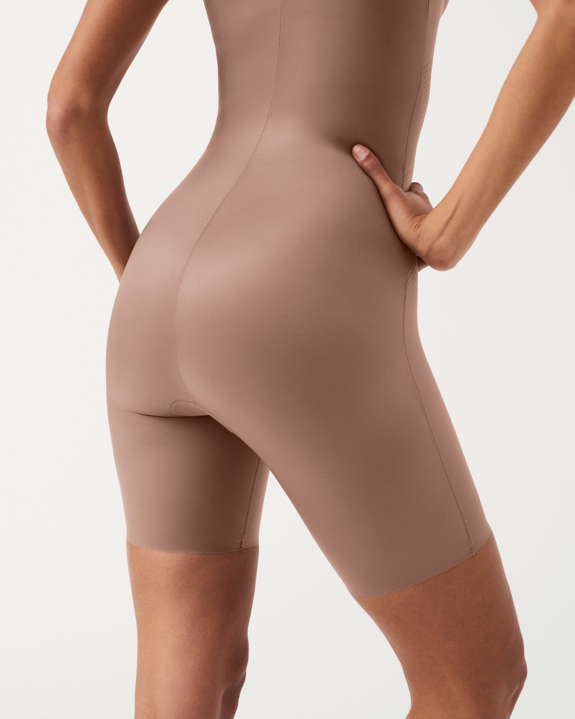 Invisible Open-Bust Mid-Thigh Bodysuit