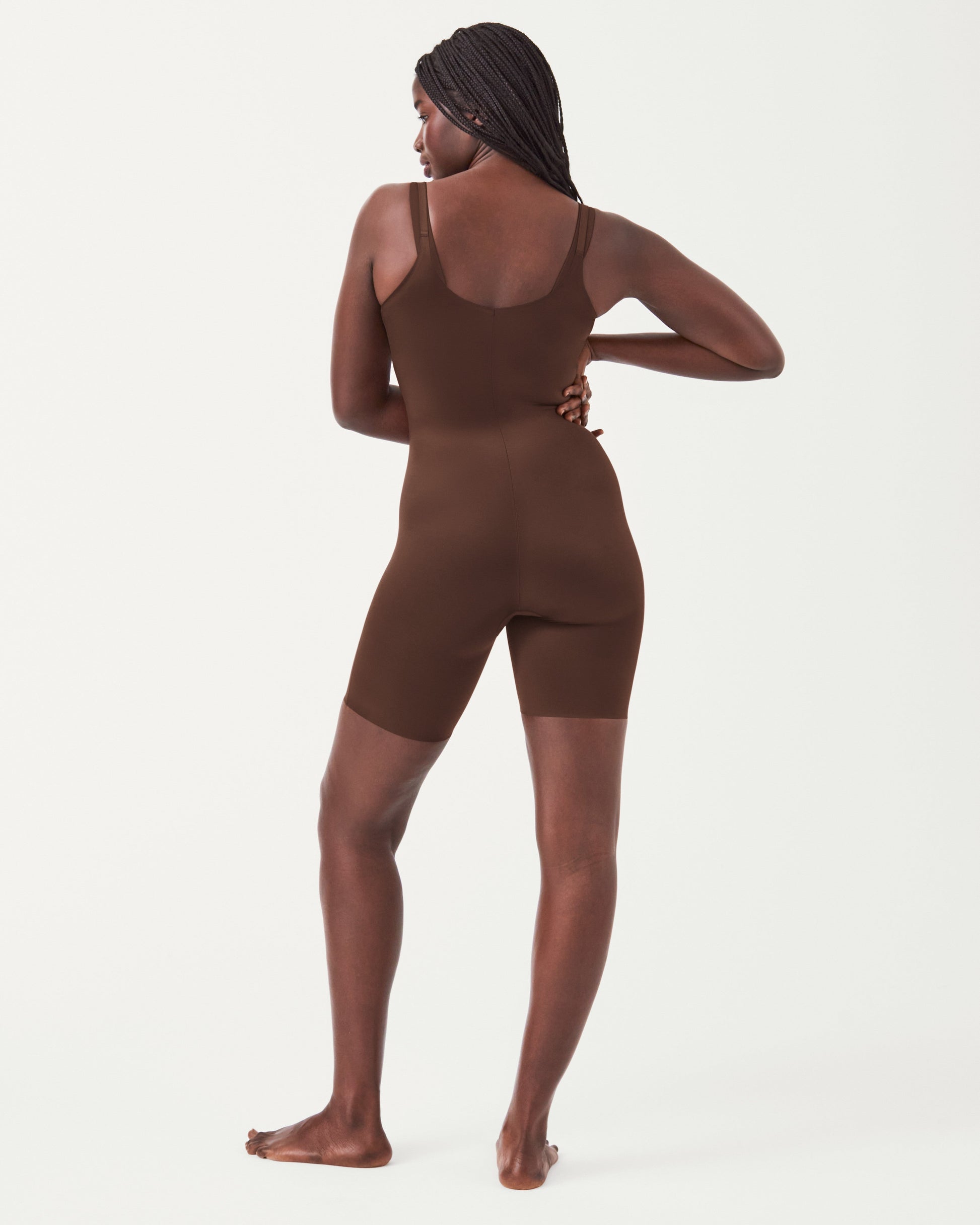 Invisible Open-Bust Mid-Thigh Bodysuit